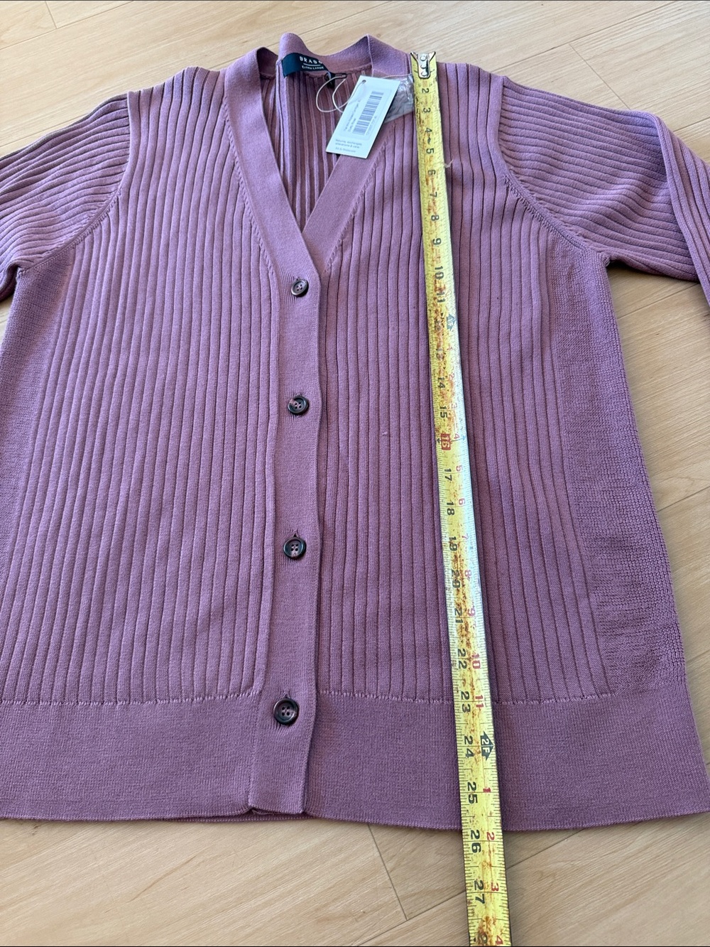 NWT BRASS COMPANY WOMEN ‘S V-NECK RIBBED LONG SLEEVE BUTTON DOWN CARDIGAN SZ XL - Picture 8 of 12
